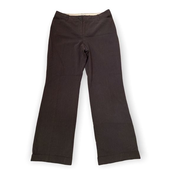 ANN TAYLOR LOFT Gray Rolled Cuff Wide Leg Pants - Picture 1 of 8